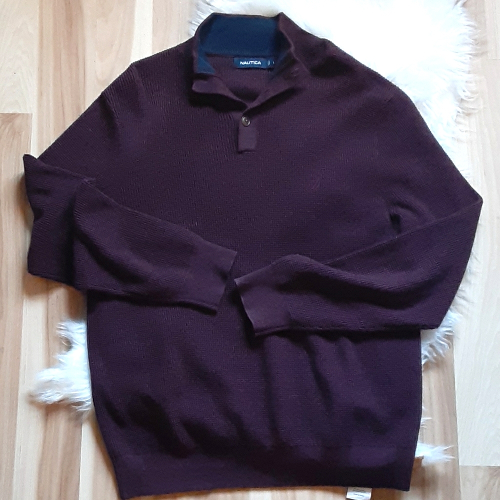Nautica Burgundy Sweater - Picture 5 of 6